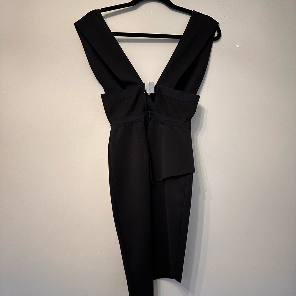 Bec & Bridge black tight midi dress
